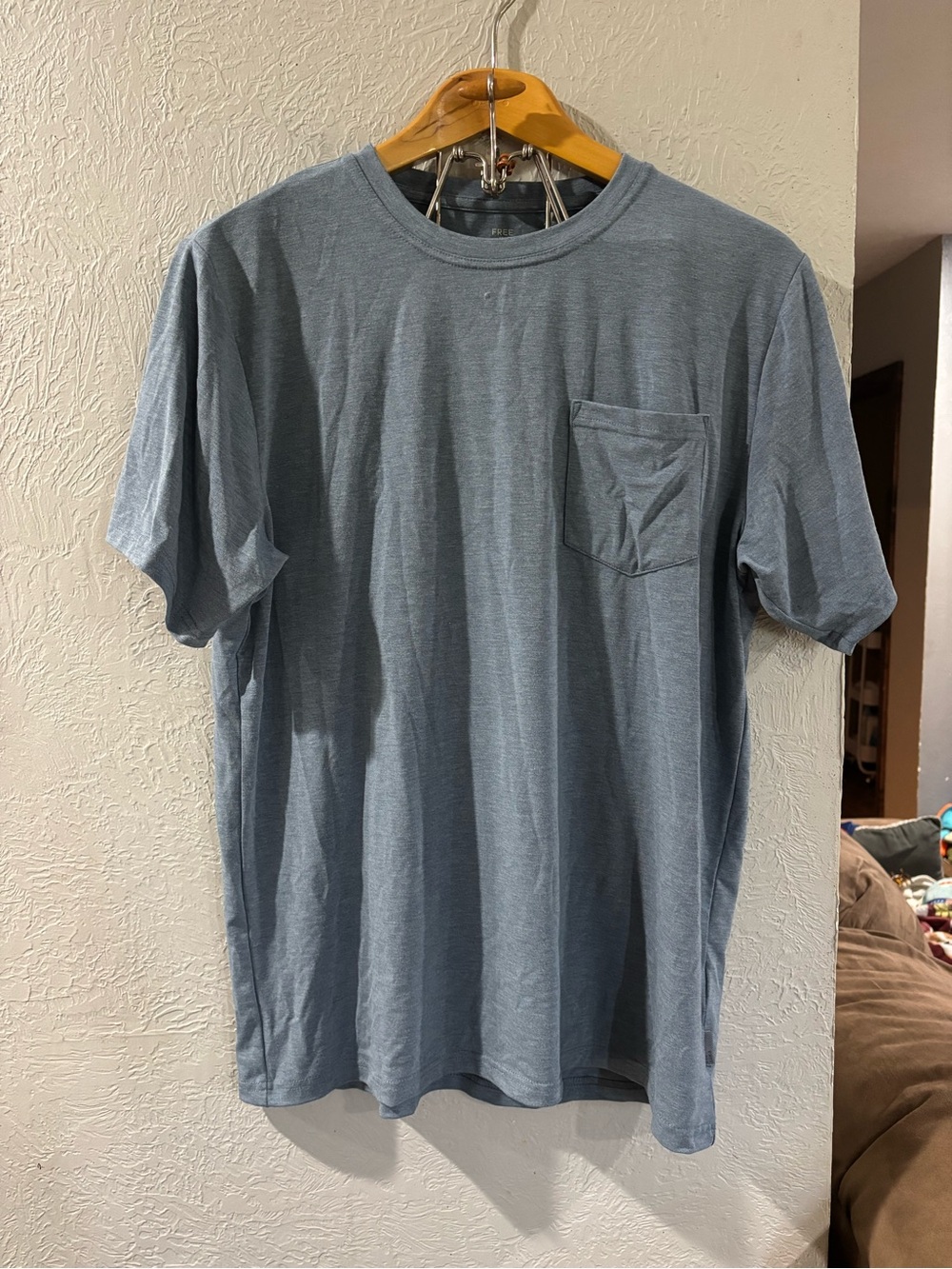 Free Fly NWT Bamboo Flex Pocket short sleeved Tshirt in Heather deep water Sz M